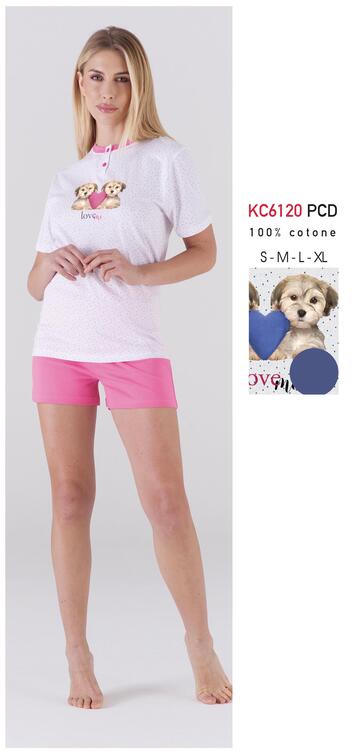 KAREKC6120 PCD- kc6120 pcd pigiama donna m/m cotone - Fratelli Parenti